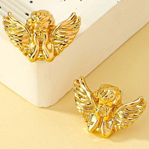 Golden Angel Earrings - Picture 1 of 6